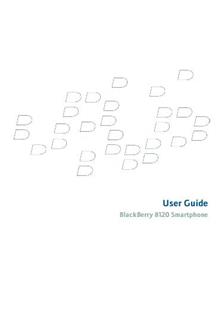 Blackberry Pearl 8120 manual. Smartphone Instructions.